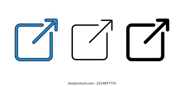 External link icon vector. link icon vector. hyperlink symbol
