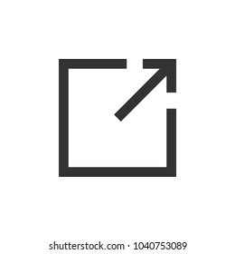 External Link Icon. Vector illustration. Flat design.