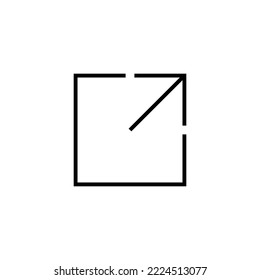 External link icon vector illustration. link sign and symbol. hyperlink symbol