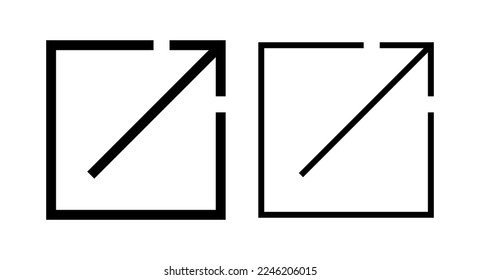 Ilustración vectorial de icono de vínculo externo. símbolo y signo de vínculo. símbolo de hipervínculo