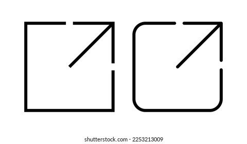 External link icon vector illustration. link sign and symbol. hyperlink symbol