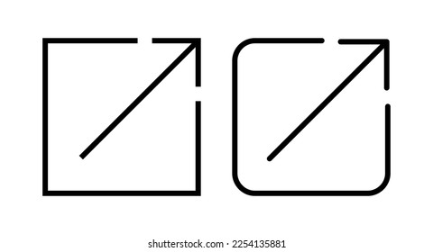 Externes Verknüpfungssymbol, Vektorgrafik. Linkzeichen und Symbol. Hyperlink-Symbol