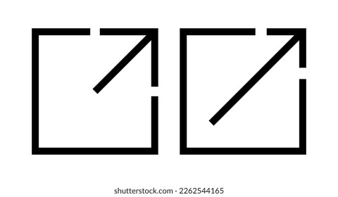 Ilustración vectorial de icono de vínculo externo. símbolo y signo de vínculo. símbolo de hipervínculo