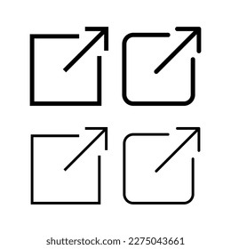 External link icon vector illustration. link sign and symbol. hyperlink symbol
