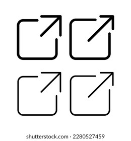 Externes Verknüpfungssymbol, Vektorgrafik. Linkzeichen und Symbol. Hyperlink-Symbol