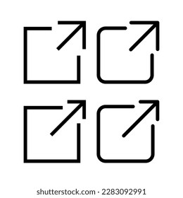 External link icon vector illustration. link sign and symbol. hyperlink symbol