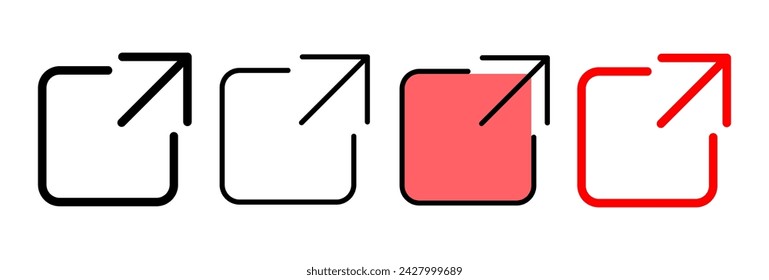 External link icon vector illustration. link sign and symbol. hyperlink symbol