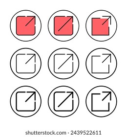 Ilustración vectorial de icono de vínculo externo. símbolo y signo de vínculo. símbolo de hipervínculo
