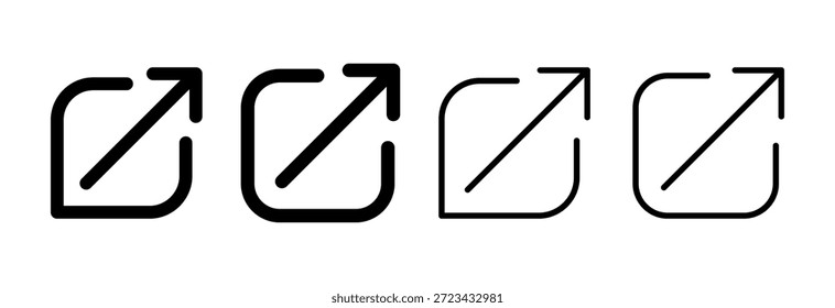 Ilustración vectorial de ícono de Enlace externo. símbolo y símbolo de Enlace. símbolo de hipervínculo