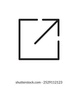 External link icon Vector set outline