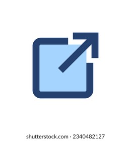 External link icon vector. link sign and symbol. hyperlink symbol