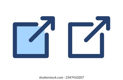 External link icon vector. link sign and symbol. hyperlink symbol