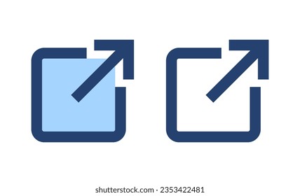 External link icon vector. link sign and symbol. hyperlink symbol