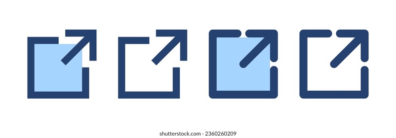 External link icon vector. link sign and symbol. hyperlink symbol