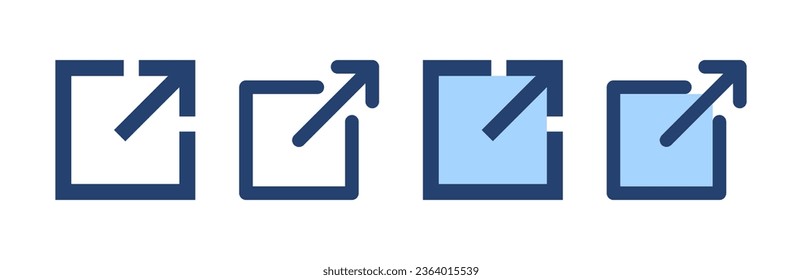 Vector de icono de vínculo externo. símbolo y signo de vínculo. símbolo de hipervínculo