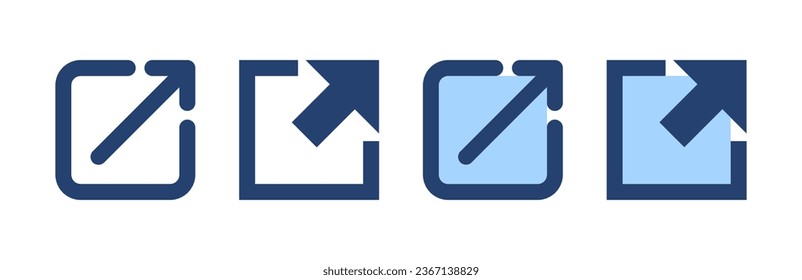 External link icon vector. link sign and symbol. hyperlink symbol