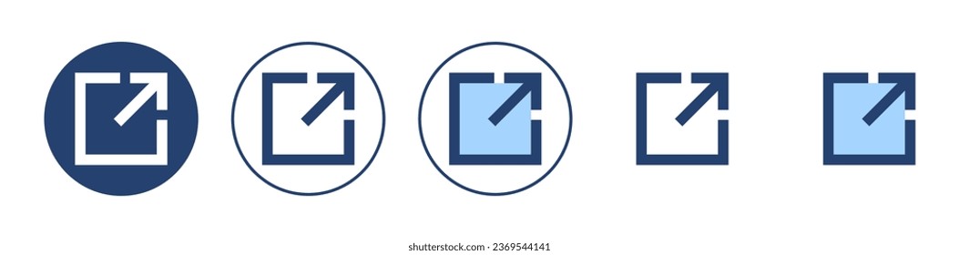 External link icon vector. link sign and symbol. hyperlink symbol