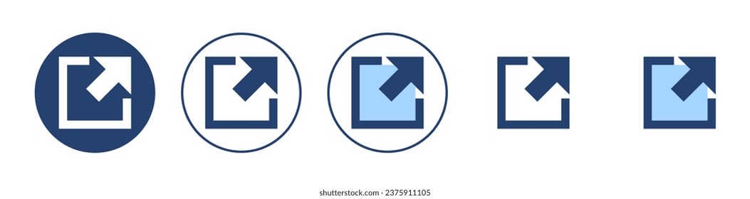 Vector de icono de vínculo externo. símbolo y signo de vínculo. símbolo de hipervínculo