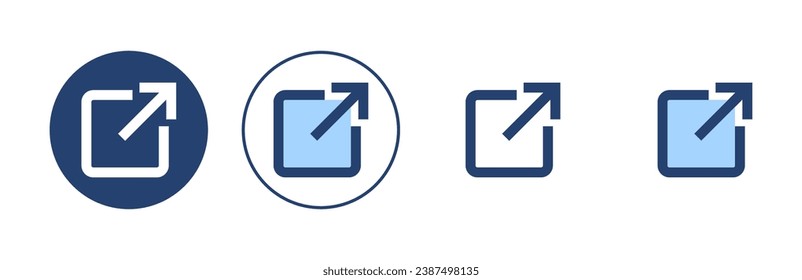 External link icon vector. link sign and symbol. hyperlink symbol