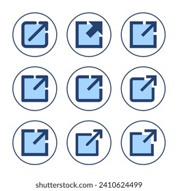 External link icon vector. link sign and symbol. hyperlink symbol