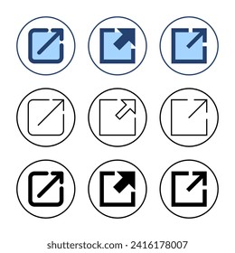 External link icon vector. link sign and symbol. hyperlink symbol