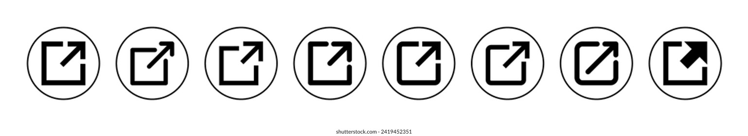 External link icon vector. link sign and symbol. hyperlink symbol