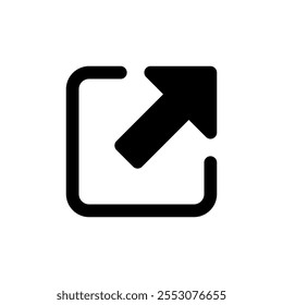 External link icon vector. link sign and symbol. hyperlink symbol