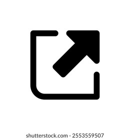 External link icon vector. link sign and symbol. hyperlink symbol