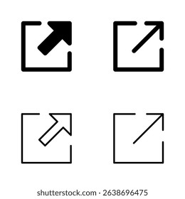 External link icon vector. link sign and symbol. hyperlink symbol