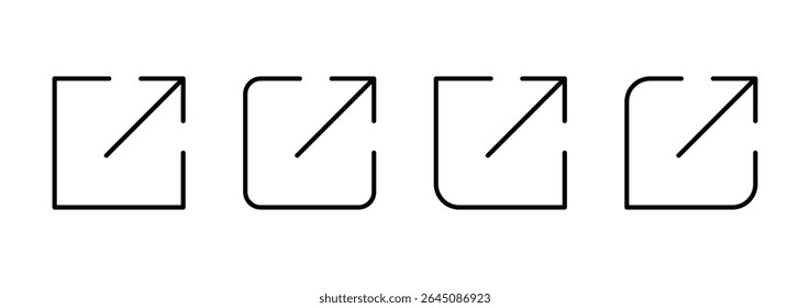 External link icon vector. link sign and symbol. hyperlink symbol