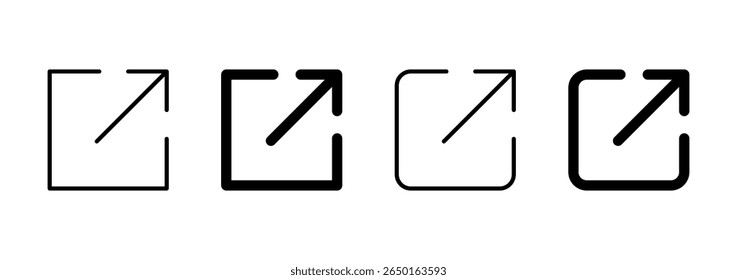 External link icon vector. link sign and symbol. hyperlink symbol