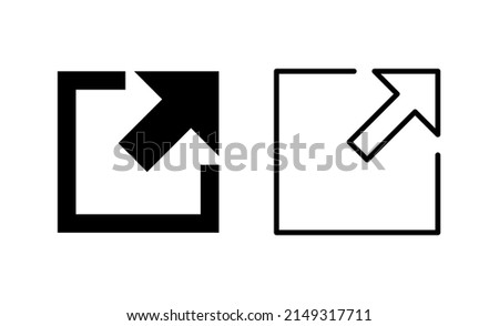 External link icon vector. link sign and symbol. hyperlink symbol