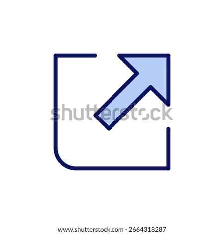External link icon vector. link sign and symbol. hyperlink symbol
