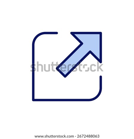 External link icon vector. link sign and symbol. hyperlink symbol
