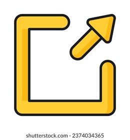 External link icon vector in trendy style