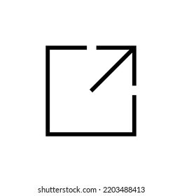 External link icon vector for web and mobile app. link sign and symbol. hyperlink symbol