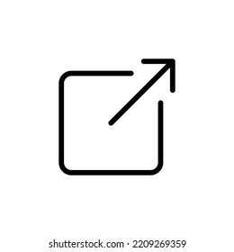 External link icon vector for web and mobile app. link sign and symbol. hyperlink symbol