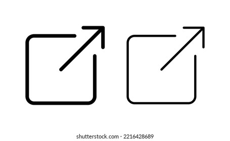 External link icon vector for web and mobile app. link sign and symbol. hyperlink symbol