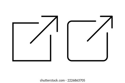 External link icon vector for web and mobile app. link sign and symbol. hyperlink symbol