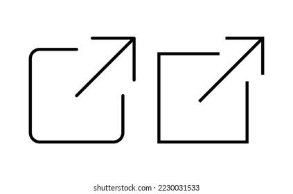 External link icon vector for web and mobile app. link sign and symbol. hyperlink symbol
