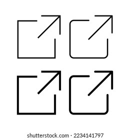 External link icon vector for web and mobile app. link sign and symbol. hyperlink symbol