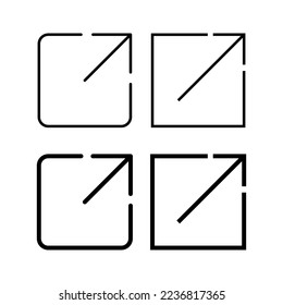 External link icon vector for web and mobile app. link sign and symbol. hyperlink symbol