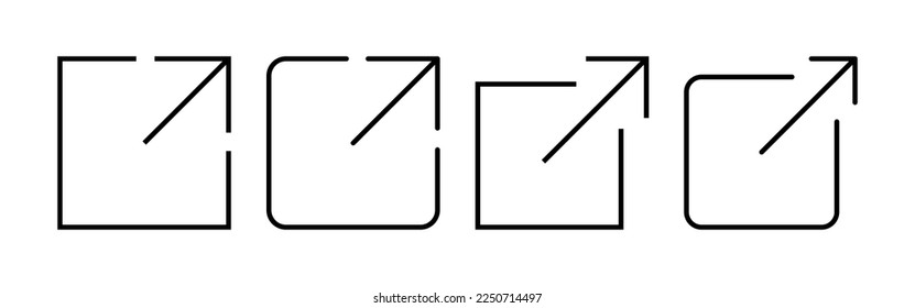 External link icon vector for web and mobile app. link sign and symbol. hyperlink symbol