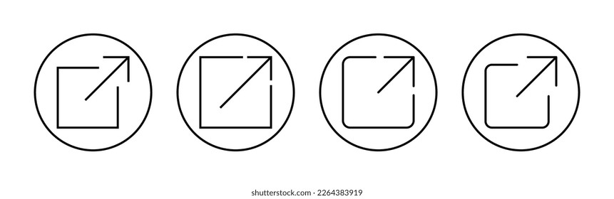 External link icon vector for web and mobile app. link sign and symbol. hyperlink symbol