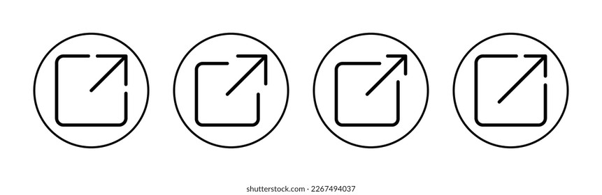 External link icon vector for web and mobile app. link sign and symbol. hyperlink symbol