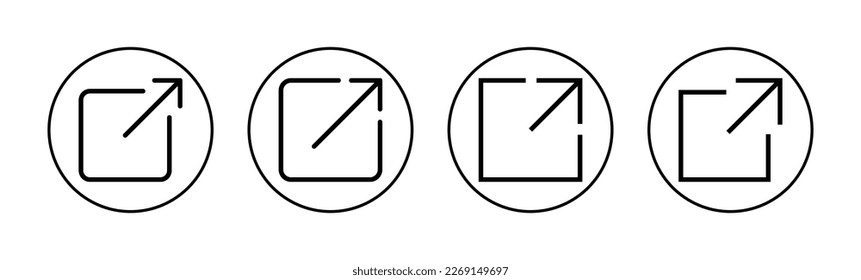 External link icon vector for web and mobile app. link sign and symbol. hyperlink symbol