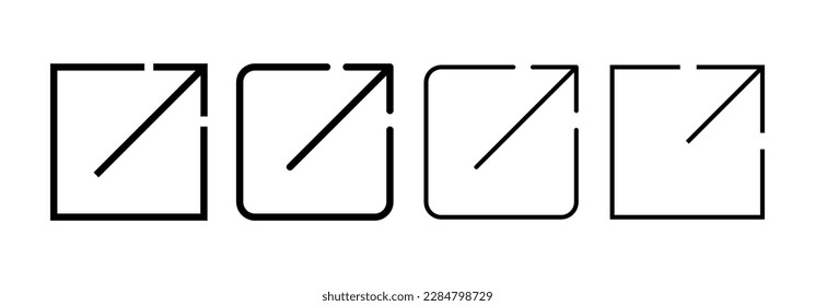 External link icon vector for web and mobile app. link sign and symbol. hyperlink symbol