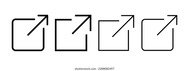 External link icon vector for web and mobile app. link sign and symbol. hyperlink symbol