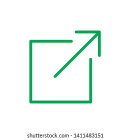 External Link Icon w box and arrow - UI or UX icon