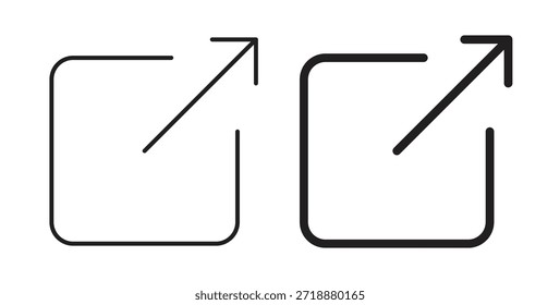 Conjunto de iconos de Enlace externos aislados en Ilustración vectorial plana de fondo blanco.